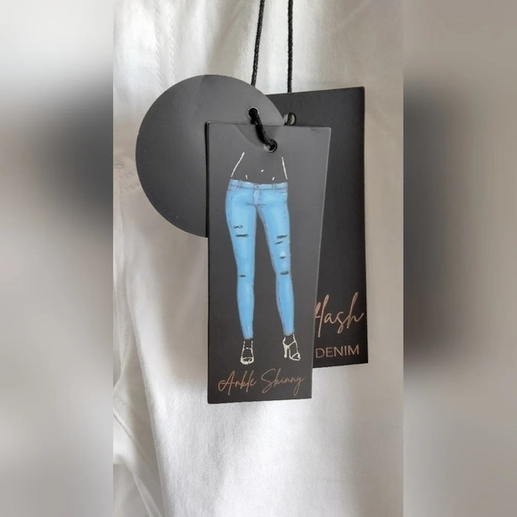 Copper Flash Womens 16W Curvy Ankle Skinny White Premium Denim (TINY FLAW) - Picture 9 of 12